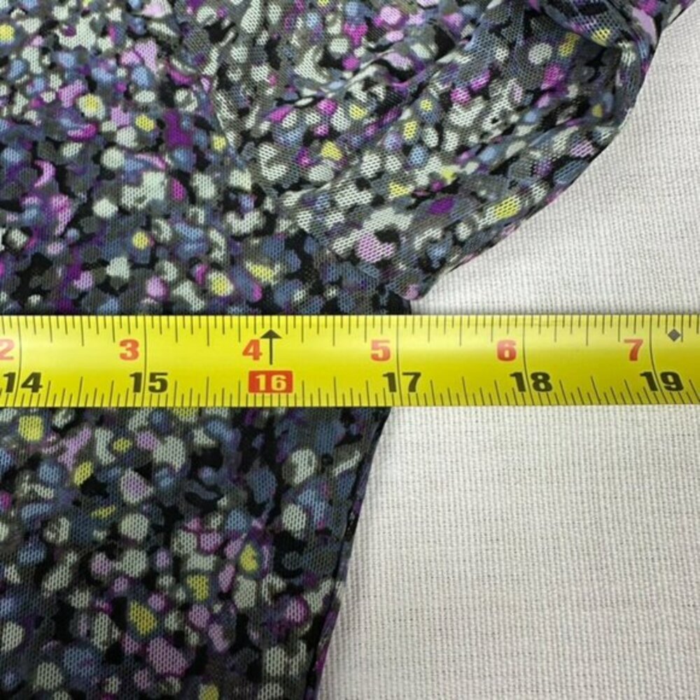 WHBM Abstract Mesh Tiered Wrap Midi Dress 6‎ Fairy Grunge Pointillist Whimsigoth - Picture 13 of 13